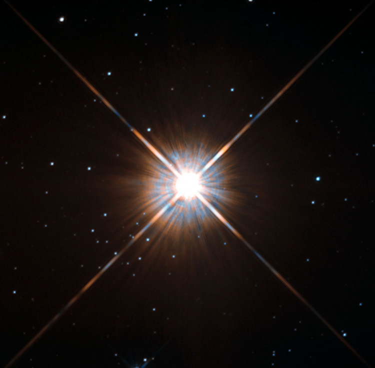 Imágen de Próxima Centauri. Imagen captada por el telescopio Hubble.